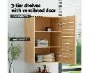 Artiss Bathroom Storage Cabinet 70cm wooden 2 Tier Shelf Wall Mounted JILL