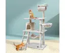 i.Pet Cat Tree 141cm Tower Scratching Post Scratcher Condo Wood House Bed Beige