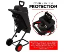 2500W Electric Garden Mulcher Shredder Portable Wood Chipper on Wheels w/ bag