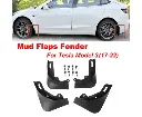 4Pcs Mud Flaps Splash Guards Fender For Tesla Model 3 Front Rear TPE Mudguard