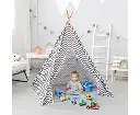 GOMINIMO Kids Teepee Tent with Side Window and Carry Case (Wave Stripe)