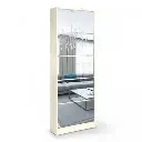 MIRRORED SHOE STORAGE CABINET ORGANIZER - 63 X 17 X 170CM