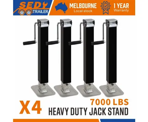 4x Trailer Caravan Canopy Jack Leg Stand Heavy Duty 3175KG 7000lbs Side Handle