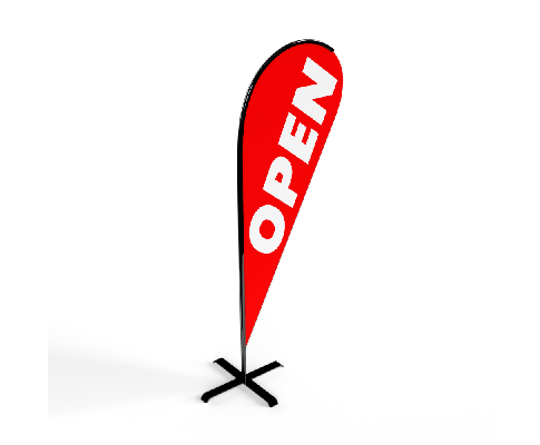 Open Teardrop Flag Banner