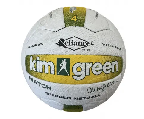 Kim Green Match Gripper Netball Hand Sewn Waterproof Net Ball Official Size 4