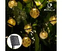 NOVEDEN 100 Light Bulb Solar String Light (Warm Light)