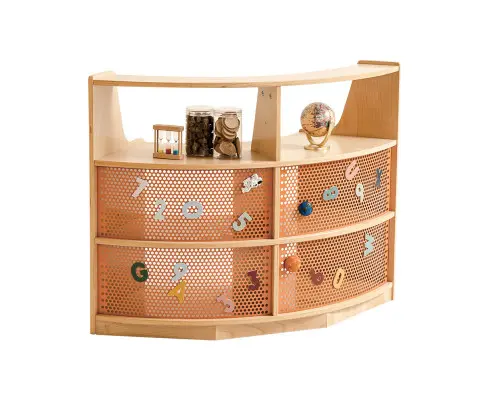 Jooyes Kids Curved Storage Cabinet with Open Shelf - H76cm