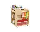 Jooyes Wooden Art Craft Material Storage Trolley