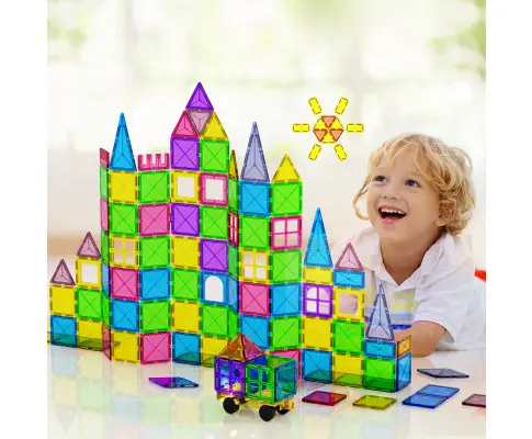 Keezi 60pcs Kids Magnetic Tiles Blocks Building Educational Toys Children Gift