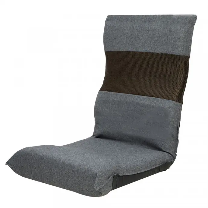 ADJUSTABLE CUSHIONED FLOOR GAMING LOUNGE CHAIR 98 X 46 X 19CM - GREY