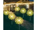 Warm White Fireworks 200 LEDS Fairy String Lights Starburst Solar Xmas Garden Night Lamp