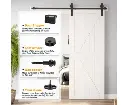 1.8m Heavy Duty Sliding Barn Single Door Hardware Kit Damper Track Rail Roller System