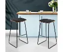 Artiss Bar Stools Kitchen Counter Stools Metal Chairs x2