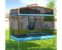 Everfit 6FT Trampoline for Kids w/ Enclosure Safety Net Swing Rectangle Orange