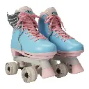 CIRCLE SOCIETY ADJUSTABLE KIDS QUAD ROLLER SKATES - COTTON CANDY