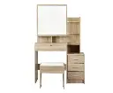 Artiss Dressing Table Stool Set 4 Drawers Oak