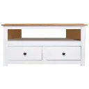 CORNER TV CABINET WHITE 93X49X49 CM SOLID PINE PANAMA RANGE