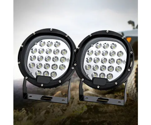 Giantz Pair LED Driving Lights 7 Inch Flood Spot Lights Car Truck SUV 12V 24V