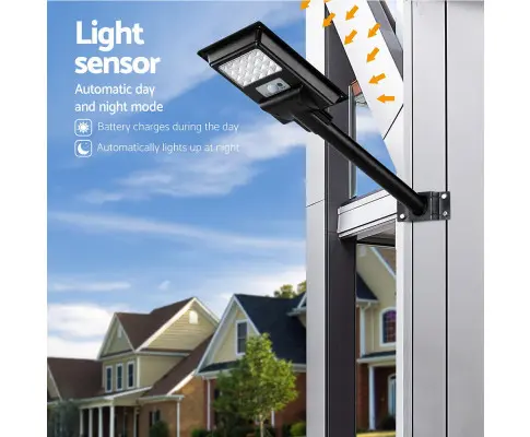 Leier 80 LED Solar Street Light Flood Motion Sensor Remote