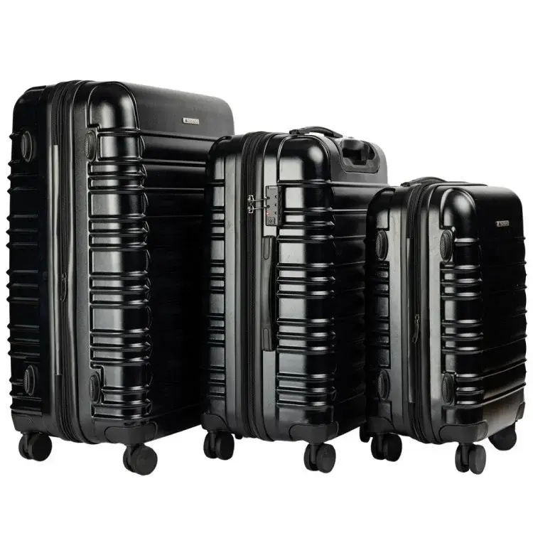 OLYMPUS 3PC NOCTIS LUGGAGE SET HARD SHELL ABS+PC - STYGIAN BLACK