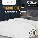 LAURA HILL 700GSM MICROFIBRE BAMBOO QUILT COMFORTER DOONA - QUEEN