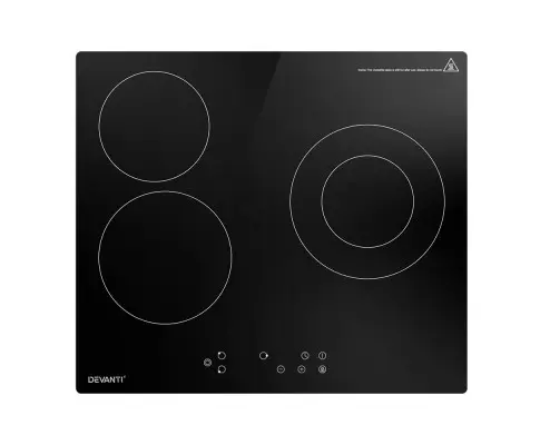 Devanti Electric Ceramic Cooktop 60cm Kitchen Cooker 4 Burner Hob Touch Control 5200W