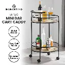 SARANTINO RENO MINI BAR CART CADDY - GREY OAK