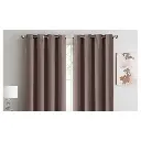 2X 100% BLOCKOUT CURTAINS PANELS 3 LAYERS EYELET TAUPE 140X230CM