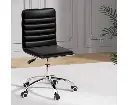 Artiss Office Chair Conference Chairs PU Leather Low Back Black