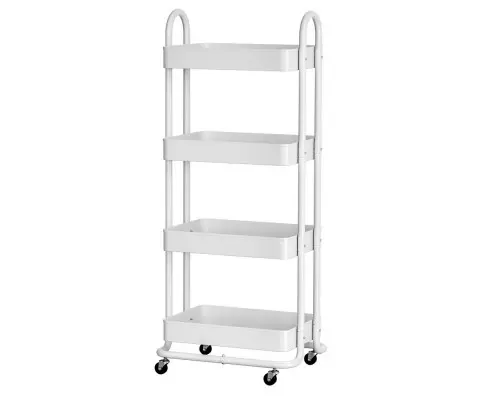 Artiss Storage Trolley Kitchen Cart 4 Tiers White