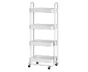 Artiss Storage Trolley Kitchen Cart 4 Tiers White