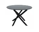 Round Marble-Effect Table-Black