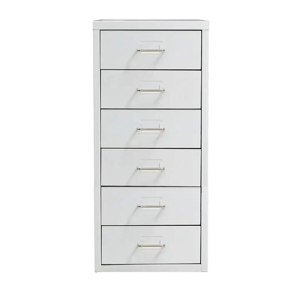 Levede 6 Drawer Office Cabinet Drawers White