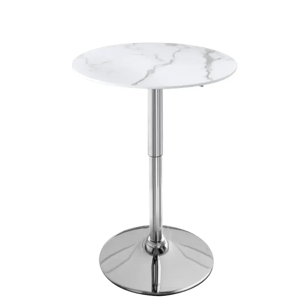 Levede Bar Table Swivel Gas Lift Counter White