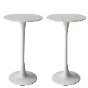 Levede 2x Round Bar Table Pub Tables White