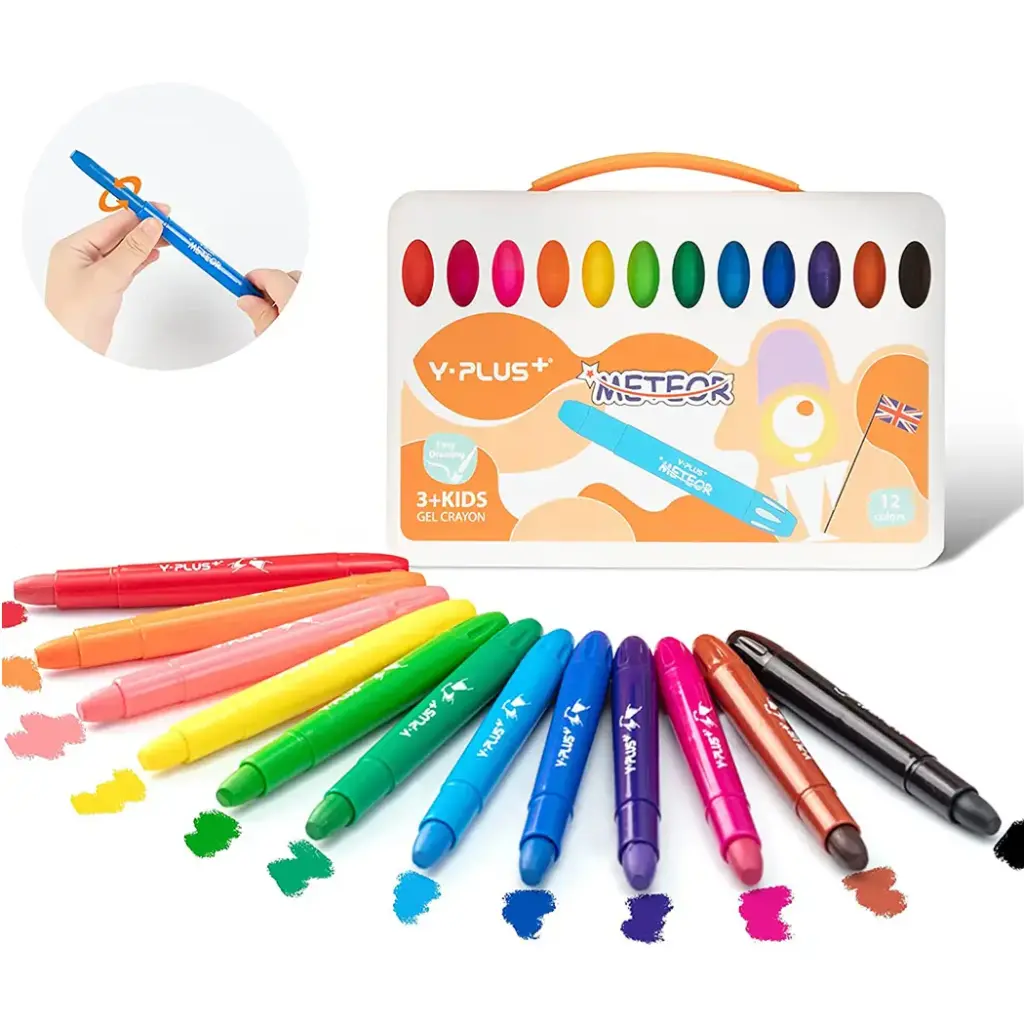 YPLUS METEOR Silky Gel Crayon Set 12 colours