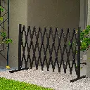 Garden Security Fence Gate Expandable Black