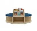 Jooyes Kids Wooden Reading Island Bookcase - Blue