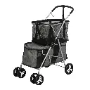 PaWz Pet Stroller 2-Tier Dog Cat Carrier Foldable