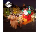 Festiss 2.2m Santa and Reindeer Christmas Inflatable with LED