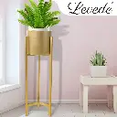 Levede Plant Stand Garden Planter Metal Gold Large