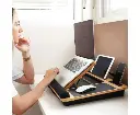 CARLA HOME Bamboo Laptop Lap Desk with Cushion