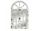 Rustic White Scarlett Window Mirror