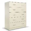 TALLBOY DRESSER 6 CHEST OF DRAWERS STORAGE CABINET 85 X 39.5 X 105CM