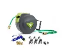 Dynamic Power Garden Water Hose 20M Retractable Rewind Reel + Brass Gun