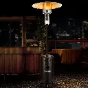 Devanti Portable Gas Patio Heater - Black and Silver