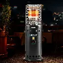 Devanti Gas Patio Outdoor Heater Propane Butane LPG Portable Heater Stand Steel Black