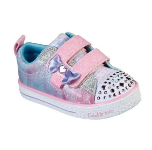 Kids Skechers Shufflelites Sweet Supply Colourful Infant Girls Light Up Sneakers [US 5 & 7]