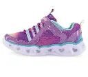 Kids Skechers Heart Lights Rainbow Lux Purple/Multi Girls Light Up Sneakers [US 11 & 13]