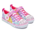 Kids Skechers Sparklelite Super Blooms White Flowers Light Up Girls Sneakers US 2.5